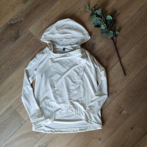 NWOT Cream Melange Wrapover Hoodie